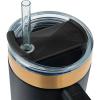 imagePelican Hydration Pelican Porter 40 oz Vacuum Insulated Tumbler  Recycled Stainless Steel Double Wall Travel with Dual Lid Powder Coated Insulated Coffee Mug For Hot Cold Drinks Jet BlackNoir