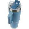 imagePelican Hydration Pelican Porter 40 oz Vacuum Insulated Tumbler  Recycled Stainless Steel Double Wall Travel with Dual Lid Powder Coated Insulated Coffee Mug For Hot Cold Drinks Jet BlackDenim