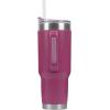 imagePelican Hydration Pelican Porter 40 oz Vacuum Insulated Tumbler  Recycled Stainless Steel Double Wall Travel with Dual Lid Powder Coated Insulated Coffee Mug For Hot Cold Drinks Jet BlackOrchid