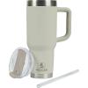 imagePelican Hydration Pelican Porter 40 oz Vacuum Insulated Tumbler  Recycled Stainless Steel Double Wall Travel with Dual Lid Powder Coated Insulated Coffee Mug For Hot Cold Drinks Jet BlackClay