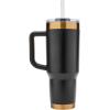 imagePelican Hydration Pelican Porter 40 oz Vacuum Insulated Tumbler  Recycled Stainless Steel Double Wall Travel with Dual Lid Powder Coated Insulated Coffee Mug For Hot Cold Drinks Jet BlackNoir