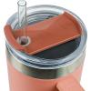 imagePelican Hydration Pelican Porter 40 oz Vacuum Insulated Tumbler  Recycled Stainless Steel Double Wall Travel with Dual Lid Powder Coated Insulated Coffee Mug For Hot Cold Drinks Jet BlackSalmon