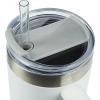 imagePelican Hydration Pelican Porter 40 oz Vacuum Insulated Tumbler  Recycled Stainless Steel Double Wall Travel with Dual Lid Powder Coated Insulated Coffee Mug For Hot Cold Drinks Jet BlackBright White