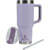 imagePelican Hydration Pelican Porter 40 oz Vacuum Insulated Tumbler  Recycled Stainless Steel Double Wall Travel with Dual Lid Powder Coated Insulated Coffee Mug For Hot Cold Drinks Jet BlackLilac