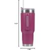 imagePelican Hydration Pelican Porter 40 oz Vacuum Insulated Tumbler  Recycled Stainless Steel Double Wall Travel with Dual Lid Powder Coated Insulated Coffee Mug For Hot Cold Drinks Jet BlackOrchid