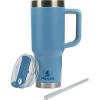 imagePelican Hydration Pelican Porter 40 oz Vacuum Insulated Tumbler  Recycled Stainless Steel Double Wall Travel with Dual Lid Powder Coated Insulated Coffee Mug For Hot Cold Drinks Jet BlackDenim
