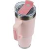 imagePelican Hydration Pelican Porter 40 oz Vacuum Insulated Tumbler  Recycled Stainless Steel Double Wall Travel with Dual Lid Powder Coated Insulated Coffee Mug For Hot Cold Drinks Jet BlackBlush