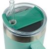 imagePelican Hydration Pelican Porter 40 oz Vacuum Insulated Tumbler  Recycled Stainless Steel Double Wall Travel with Dual Lid Powder Coated Insulated Coffee Mug For Hot Cold Drinks Jet BlackSeafoam