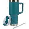 imagePelican Hydration Pelican Porter 40 oz Vacuum Insulated Tumbler  Recycled Stainless Steel Double Wall Travel with Dual Lid Powder Coated Insulated Coffee Mug For Hot Cold Drinks Jet BlackLagoon