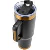 imagePelican Hydration Pelican Porter 40 oz Vacuum Insulated Tumbler  Recycled Stainless Steel Double Wall Travel with Dual Lid Powder Coated Insulated Coffee Mug For Hot Cold Drinks Jet BlackNoir