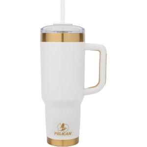 imagePelican Hydration Pelican Porter 40 oz Vacuum Insulated Tumbler  Recycled Stainless Steel Double Wall Travel with Dual Lid Powder Coated Insulated Coffee Mug For Hot Cold Drinks Jet BlackAurum