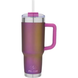 imagePelican Hydration Pelican Porter 40 oz Vacuum Insulated Tumbler  Recycled Stainless Steel Double Wall Travel with Dual Lid Powder Coated Insulated Coffee Mug For Hot Cold Drinks Jet BlackUnicorn