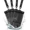 imagePelican 2 Pack Marine  IP68 Waterproof Phone Pouch XL Size Floating Waterproof Phone Case  Beach Cruise Ship Travel Essentials  Works with All Phones  Detachable Lanyard  Stealth BlackRegular