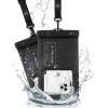 imagePelican 2 Pack Marine  IP68 Waterproof Phone Pouch XL Size Floating Waterproof Phone Case  Beach Cruise Ship Travel Essentials  Works with All Phones  Detachable Lanyard  Stealth BlackXL