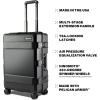 imagePelican ATX Luggage Hard Case Luggage with Wheels  Waterproof Hardshell  Medium Size 25 Inch CheckIn Suitcase BlackBlack