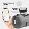 imagePelican AirTag Tracker Luggage Lock  Travel AirTag Holder Luggage Tag for Suitcases with TSAApproved Cable Lock 2Piece Installation Grade 5 Titanium Plate Tracker Brushed TitaniumBlack