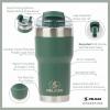 imagePelican Hydration Pelican Traveler 22 oz Vacuum Insulated Tumbler  Stainless Steel Double Wall Travel with Dual Lid Powder Coated Insulated Coffee Mug For Hot Cold Drinks AzureLinen