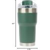 imagePelican Hydration Pelican Traveler 22 oz Vacuum Insulated Tumbler  Stainless Steel Double Wall Travel with Dual Lid Powder Coated Insulated Coffee Mug For Hot Cold Drinks AzureHunter