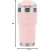 imagePelican Hydration Pelican Traveler 22 oz Vacuum Insulated Tumbler  Stainless Steel Double Wall Travel with Dual Lid Powder Coated Insulated Coffee Mug For Hot Cold Drinks AzureBlush