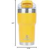 imagePelican Hydration Pelican Traveler 22 oz Vacuum Insulated Tumbler  Stainless Steel Double Wall Travel with Dual Lid Powder Coated Insulated Coffee Mug For Hot Cold Drinks AzureTuscan Sun