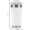 imagePelican Hydration Pelican Traveler 22 oz Vacuum Insulated Tumbler  Stainless Steel Double Wall Travel with Dual Lid Powder Coated Insulated Coffee Mug For Hot Cold Drinks AzureBright White