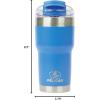 imagePelican Hydration Pelican Traveler 22 oz Vacuum Insulated Tumbler  Stainless Steel Double Wall Travel with Dual Lid Powder Coated Insulated Coffee Mug For Hot Cold Drinks AzureAzure