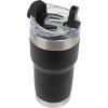 imagePelican Hydration Pelican Traveler 22 oz Vacuum Insulated Tumbler  Stainless Steel Double Wall Travel with Dual Lid Powder Coated Insulated Coffee Mug For Hot Cold Drinks AzureJet Black