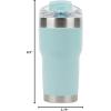 imagePelican Hydration Pelican Traveler 22 oz Vacuum Insulated Tumbler  Stainless Steel Double Wall Travel with Dual Lid Powder Coated Insulated Coffee Mug For Hot Cold Drinks AzureBreeze