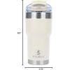 imagePelican Hydration Pelican Traveler 22 oz Vacuum Insulated Tumbler  Stainless Steel Double Wall Travel with Dual Lid Powder Coated Insulated Coffee Mug For Hot Cold Drinks AzureLinen