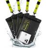 imagePelican Marine  IP68 Waterproof Phone Pouch Regular Size Floating Waterproof Phone Case  Beach Cruise Ship Travel Essentials  Works with All Phones  Detachable Lanyard  BlackHiVis YellowXL