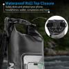 imagePelican Marine IP68 Waterproof Dry Bag 5L  Roll Top Waterproof Backpack wPhone CasePouch  Boating ampamp Kayak Accessories  Essentials for Camping Swimming Beach Fishing Rafting Travel  BlackDry Bag  Stealth Black