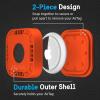imagePelican Protector 4Pack AirTag Holder  Air Tag Case with 3M Adhesive Sticker  Rugged Shockproof AirTag Cover  Hidden Air Tag Holder Stick On Mount for Travel Luggage Bike Car Remote  BlackStick On Mount Orange