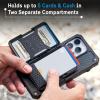 imagePelican iPhone MagSafe Wallet with RFID Blocking  Military STD SnapOn Magnetic Phone Wallet for Cash and Phone Card Holder  Detachable Card Holder for iPhone Pro Max 1615141312  BlackShield Black RFID