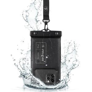 imagePelican 2 Pack Marine  IP68 Waterproof Phone Pouch XL Size Floating Waterproof Phone Case  Beach Cruise Ship Travel Essentials  Works with All Phones  Detachable Lanyard  Stealth BlackRegular