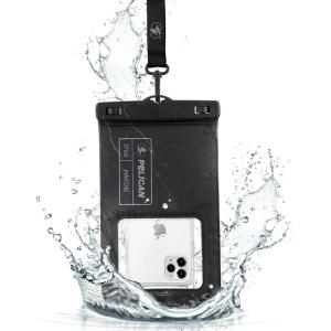 imagePelican 2 Pack Marine  IP68 Waterproof Phone Pouch XL Size Floating Waterproof Phone Case  Beach Cruise Ship Travel Essentials  Works with All Phones  Detachable Lanyard  Stealth BlackXL