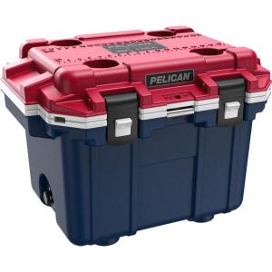 imagePelican 30 Quart Elite CoolerBlueRedWhite