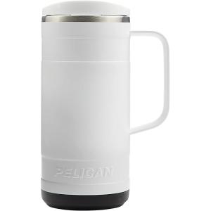 imagePelican Hydration Pelican Ridge 18 oz Vacuum Insulated Tumbler  Recycled Stainless Steel Double Wall Travel with Dual Lid Powder Coated Insulated Coffee Mug For Hot Cold Drinks HunterBright White