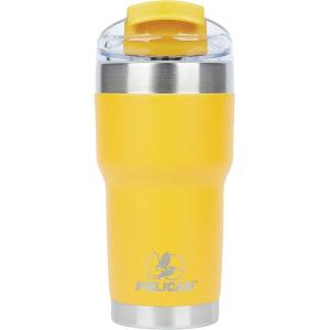 imagePelican Hydration Pelican Traveler 22 oz Vacuum Insulated Tumbler  Stainless Steel Double Wall Travel with Dual Lid Powder Coated Insulated Coffee Mug For Hot Cold Drinks AzureTuscan Sun