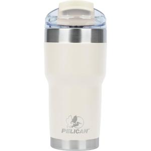 imagePelican Hydration Pelican Traveler 22 oz Vacuum Insulated Tumbler  Stainless Steel Double Wall Travel with Dual Lid Powder Coated Insulated Coffee Mug For Hot Cold Drinks AzureLinen