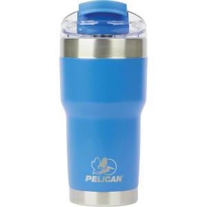 imagePelican Hydration Pelican Traveler 22 oz Vacuum Insulated Tumbler  Stainless Steel Double Wall Travel with Dual Lid Powder Coated Insulated Coffee Mug For Hot Cold Drinks AzureAzure