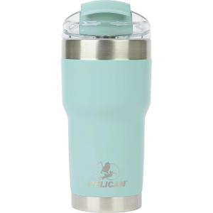 imagePelican Hydration Pelican Traveler 22 oz Vacuum Insulated Tumbler  Stainless Steel Double Wall Travel with Dual Lid Powder Coated Insulated Coffee Mug For Hot Cold Drinks AzureBreeze