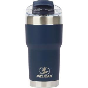 imagePelican Hydration Pelican Traveler 22 oz Vacuum Insulated Tumbler  Stainless Steel Double Wall Travel with Dual Lid Powder Coated Insulated Coffee Mug For Hot Cold Drinks AzureMidnight