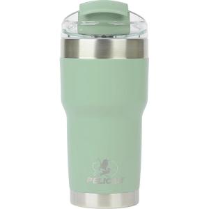 imagePelican Hydration Pelican Traveler 22 oz Vacuum Insulated Tumbler  Stainless Steel Double Wall Travel with Dual Lid Powder Coated Insulated Coffee Mug For Hot Cold Drinks AzureSage