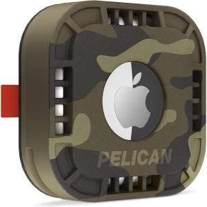 imagePelican Protector 4Pack AirTag Holder  Air Tag Case with 3M Adhesive Sticker  Rugged Shockproof AirTag Cover  Hidden Air Tag Holder Stick On Mount for Travel Luggage Bike Car Remote  BlackStick On Mount Camo