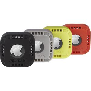 imagePelican Protector 4Pack AirTag Holder  Air Tag Case with 3M Adhesive Sticker  Rugged Shockproof AirTag Cover  Hidden Air Tag Holder Stick On Mount for Travel Luggage Bike Car Remote  BlackStick On Mount Multicolor 4Pack