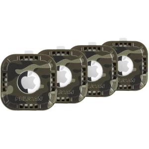 imagePelican Protector 4Pack AirTag Holder  Air Tag Case with 3M Adhesive Sticker  Rugged Shockproof AirTag Cover  Hidden Air Tag Holder Stick On Mount for Travel Luggage Bike Car Remote  BlackStick On Mount Camo 4Pack